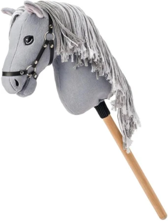 PLYŠ Kůň na tyči 73cm Hobby Horse Apollo šedý provázková hříva PLYŠ Kůň na tyči 73cm Hobby Horse Apollo šedý provázková hříva