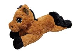 PLYŠ Kůň plyšový ležící 80cm hnědý (plyšová hračka)