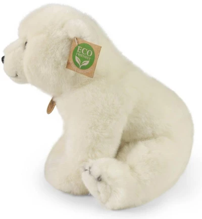 PLYŠ Lední medvěd bílý 28cm sedící Eco-Friendly (plyšová hračka)