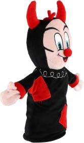 PLYŠ Maňásek na ruku baby čertík 30cm (plyšová hračka)