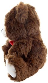 PLYŠ Medvěd tmavý 25cm s mašličkou (plyšová hračka)