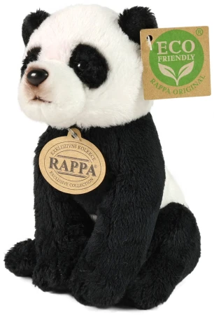 PLYŠ Medvídek Panda 15cm sedící Eco-Friendly (plyšová hračka)