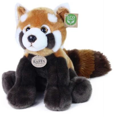 PLYŠ Medvídek Panda červená 28cm sedící Eco-Friendly (plyšová hračka)
