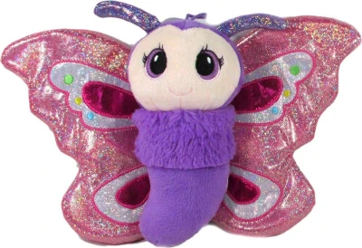 PLYŠ Motýlek baby třpytivý 20cm 3 barvy (plyšová hračka)
