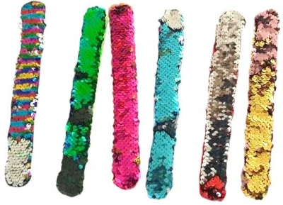 PLYŠ Náramek Lolli Popz s rolující páskou plyšový 22x3cm s flitry různé barvy PLYŠ Náramek Lolli Popz s rolující páskou plyšový 22x3cm s flitry různé barvy
