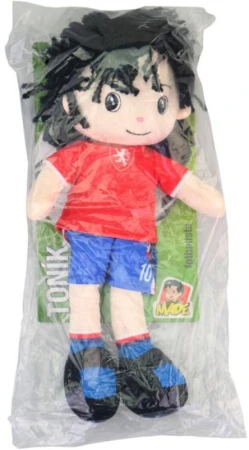 PLYŠ Panáček textilní Toník fotbalista hadrová panenka na baterie CZ Zvuk