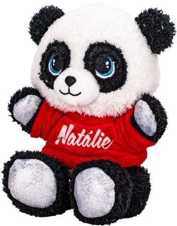 PLYŠ Panda v tričku se jménem 17cm 7 druhů (plyšová hračka) PLYŠ Panda v tričku se jménem 17cm 7 druhů (plyšová hračka)