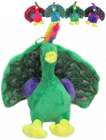 PLYŠ Páv 18cm 4 barvy (plyšová hračka) PLYŠ Páv 18cm 4 barvy (plyšová hračka)