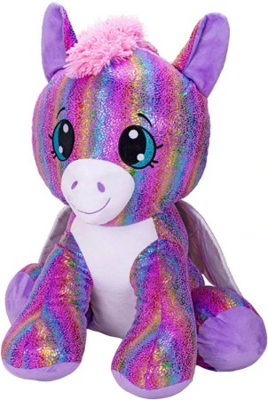 PLYŠ Pegas Star Sparkle 70cm duhový sedící (plyšová hračka)