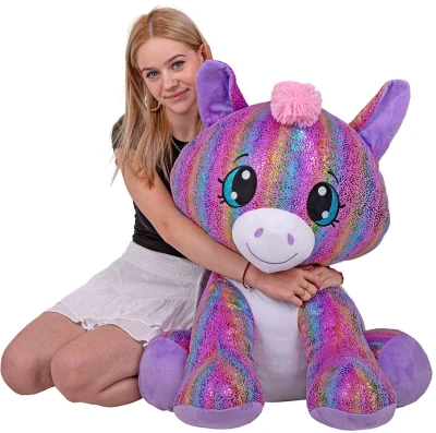 PLYŠ Pegas Star Sparkle 70cm duhový sedící (plyšová hračka)