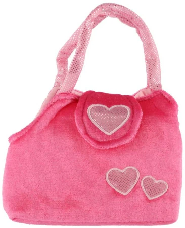 PLYŠ Pejsek 19cm v kabelce set růžová kabelka s pejskem