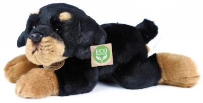 PLYŠ Pejsek rotvajler ležící 32cm Eco-Friendly (plyšová hračka)