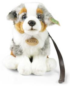 PLYŠ Pes Australský ovčák 27cm sedící vodítko Eco-Friendly (plyšová hračka)