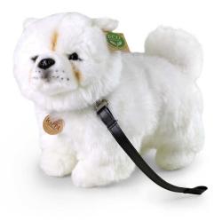PLYŠ Pes Čau-čau 30cm na vodítku Eco-Friendly (plyšová hračka)