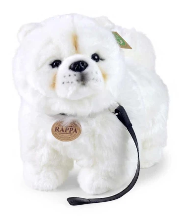 PLYŠ Pes Čau-čau 30cm na vodítku Eco-Friendly (plyšová hračka)