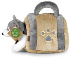PLYŠ Pes Husky 13cm set s přepravkou Eco-Friendly (plyšová hračka)