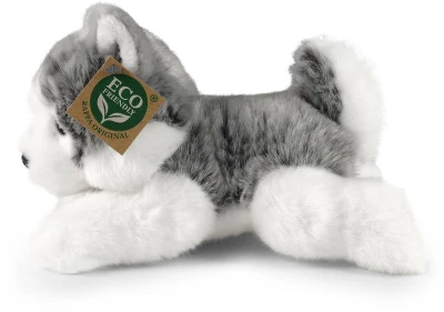 PLYŠ Pes husky 20cm ležící Eco-Friendly (plyšová hračka)
