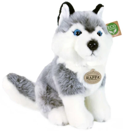 PLYŠ Pes Husky 30cm sedící Eco-Friendly (plyšová hračka)