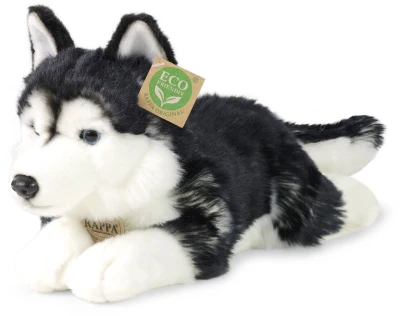 PLYŠ Pes husky 36cm ležící Eco-Friendly (plyšová hračka)