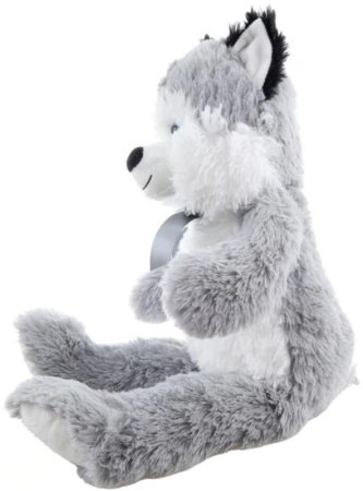 PLYŠ Pes Husky 55cm s mašlí (plyšová hračka)