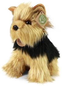 PLYŠ Pes jorkšírský teriér 25cm sedící Eco-Friendly (plyšová hračka)