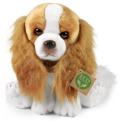 PLYŠ Pes kavalír King Charles španěl 28cm sedící Eco-Friendly (plyšová hračka)