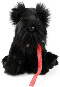 PLYŠ Pes Knírač 30cm set s vodítkem sedící Eco-Friendly (plyšová hračka)