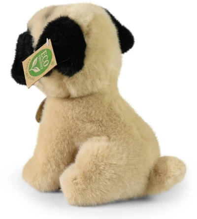 PLYŠ Pes Mops 18cm sedící Eco-Friendly (plyšová hračka)