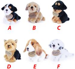 PLYŠ Pes sedící 11cm Eco-Friendly různé druhy (plyšová hračka)