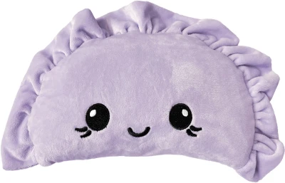 PLYŠ Polštářek knedlíček 35cm fialový s obličejem (plyšová hračka)