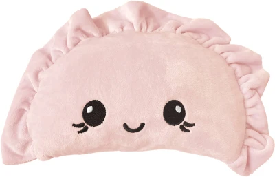 PLYŠ Polštářek knedlíček 42cm růžový s obličejem (plyšová hračka)