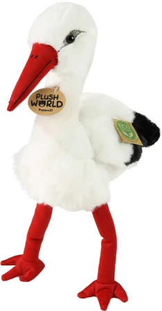PLYŠ Pták Čáp 32cm Eco-Friendly Plush World (plyšová hračka)