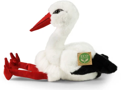 PLYŠ Pták Čáp 32cm Eco-Friendly Plush World (plyšová hračka)