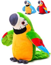 PLYŠ Pták papoušek 21cm 3 barvy (plyšová hračka) PLYŠ Pták papoušek 21cm 3 barvy (plyšová hračka)
