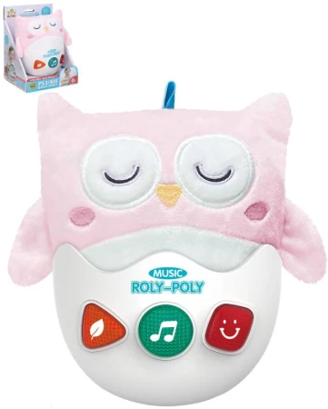 PLYŠ Roly-poly baby sova kývací pro miminko na baterie Světlo Zvuk PLYŠ Roly-poly baby sova kývací pro miminko na baterie Světlo Zvuk