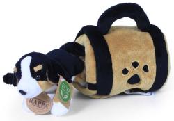 PLYŠ Set Bernský salašnický pes v přepravce 15cm (plyšová hračka)