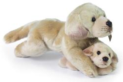 PLYŠ Set pes světlý labrador + mládě 25cm Eco-Friendly (plyšová hračka)