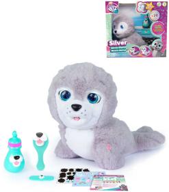 PLYŠ Tuleň Silver interaktivní zvířátko s doplňky záchranná mise na baterie Zvuk