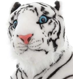 PLYŠ Tygr bílý ležící 55cm (plyšová hračka)