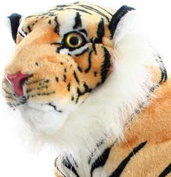 PLYŠ Tygr hnědý ležící 70cm (plyšová hračka)