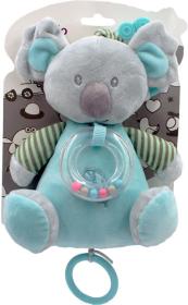 PLYŠ Usínaček koala modrá 18cm na natažení s melodií (plyšová hračka)
