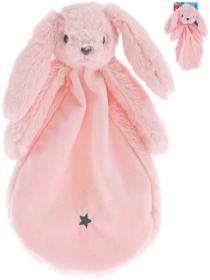 PLYŠ Usínáček zajíček růžový 27cm muchláček pro miminko (plyšová hračka)