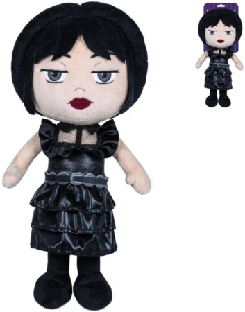 PLYŠ Wednesday Addams postavička plesové šaty (plyšová hračka)