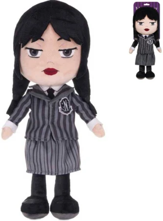 PLYŠ Wednesday Addams postavička uniforma (plyšová hračka)