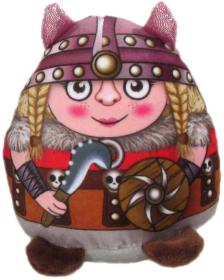 PLYŠ Wiking postavička 13cm třpytivé rohy 4 druhy (plyšová hračka)