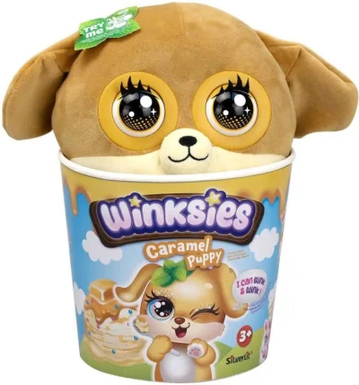 PLYŠ Winksies Caramel štěňátko mrkající interaktivní na baterie Zvuk
