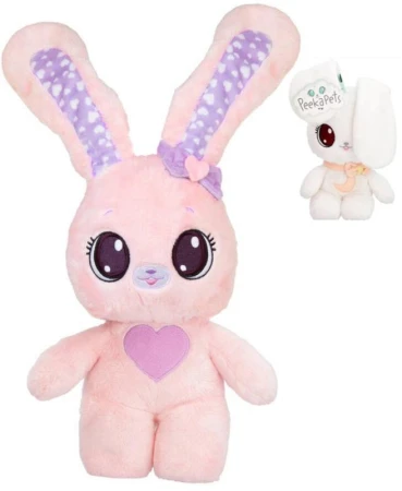 PLYŠ Zajíček Peekapets s funkcí sklopení uší 2 barvy (plyšová hračka) PLYŠ Zajíček Peekapets s funkcí sklopení uší 2 barvy (plyšová hračka)