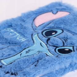 PLYŠ Zápisník Lilo Stitch modrý holčičí A5 90 listů čistý papír