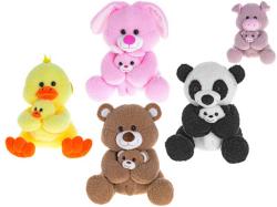 PLYŠ Zvířátko baby veselé s mládětem 5 druhů (plyšová hračka)