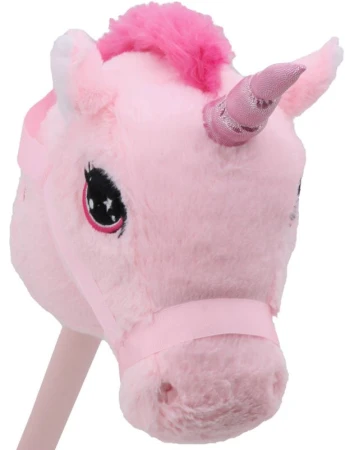 PLYŠ Zvieratko na paličke Hobby Horse kôň / jednorožec na batérie Zvuk 2 druhy